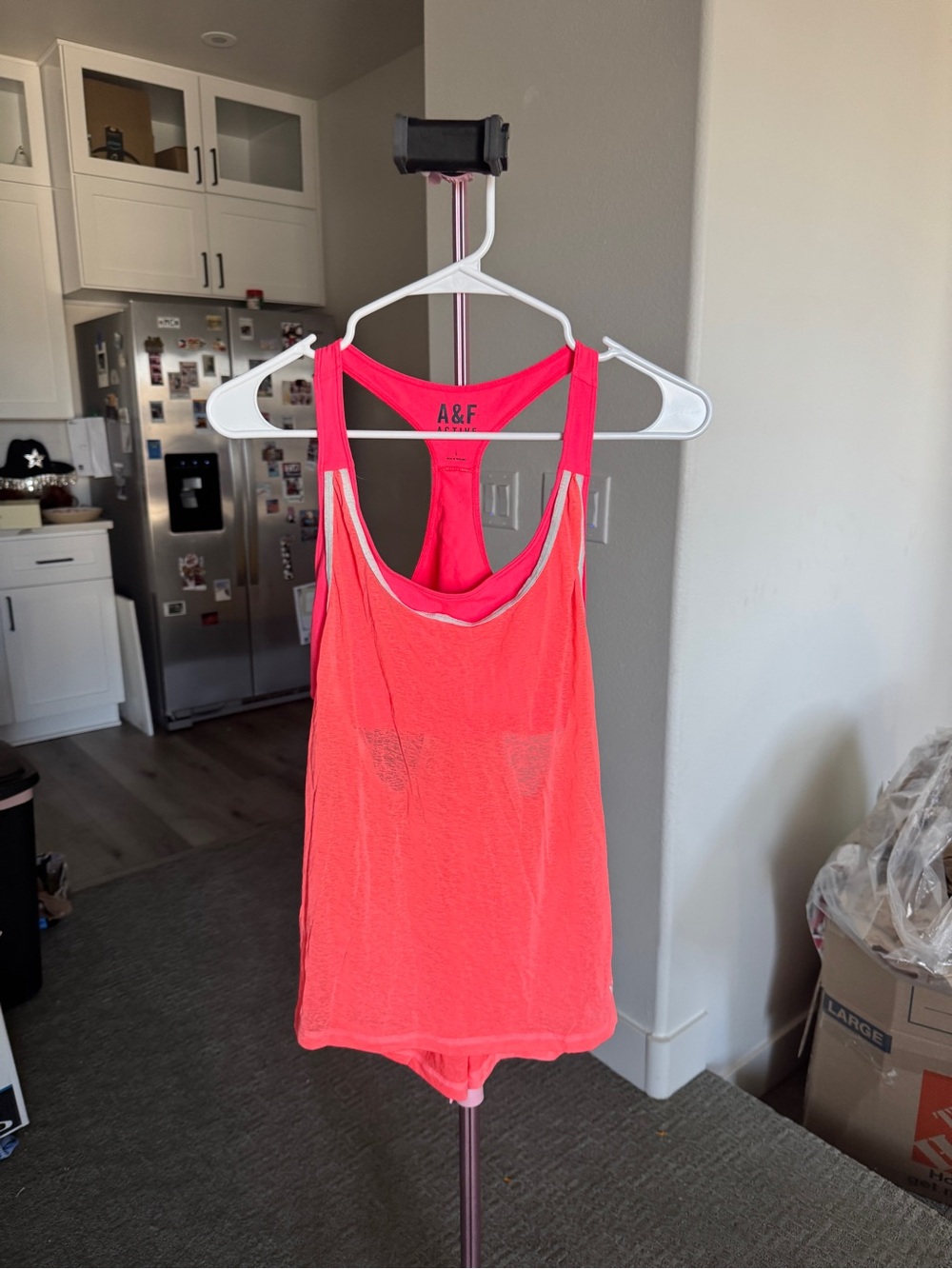 A&F Coral Racerback Tank Top